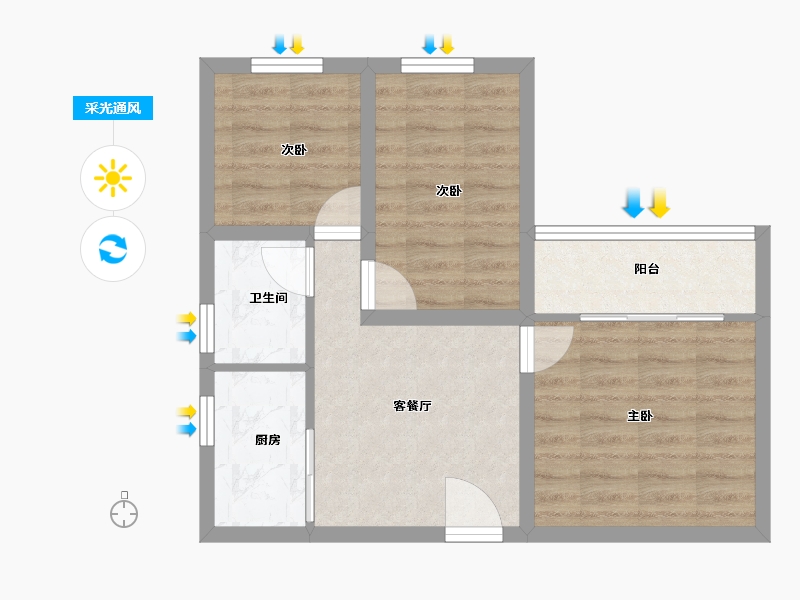 广东省-深圳市-四达大厦-54.00-户型库-采光通风