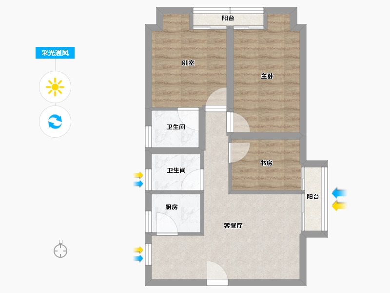 广东省-深圳市-钜建大厦-52.34-户型库-采光通风