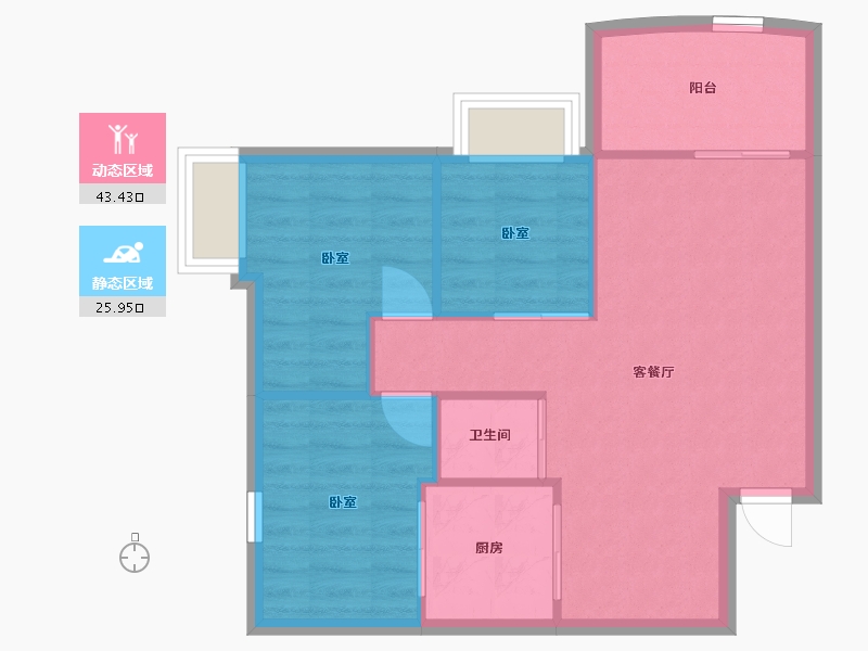 广东省-深圳市-翠拥华庭-63.23-户型库-动静分区