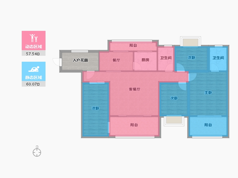 广东省-深圳市-金泓凯旋城-111.50-户型库-动静分区