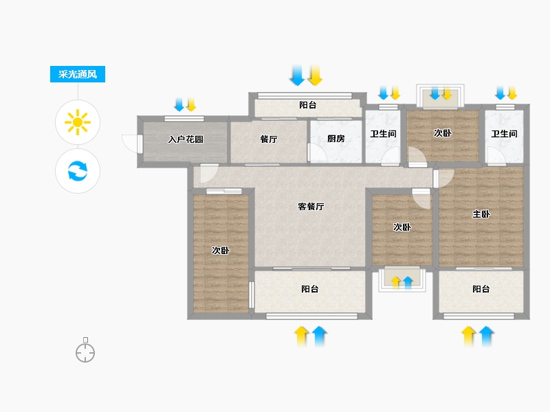 广东省-深圳市-金泓凯旋城-111.50-户型库-采光通风