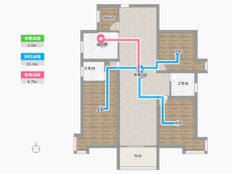 广东省-深圳市-海怡东方花园-104.64-户型库-动静线