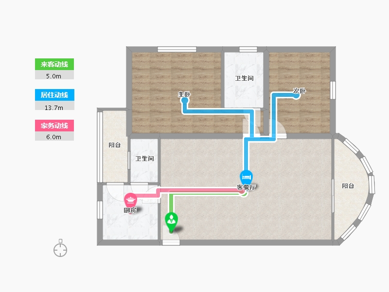 广东省-深圳市-南景苑大厦-84.11-户型库-动静线