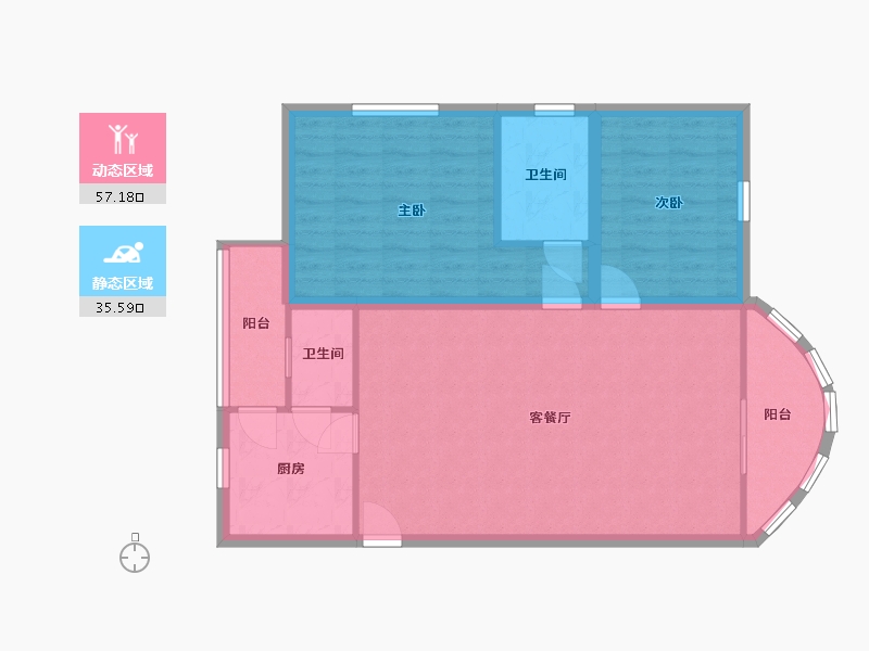 广东省-深圳市-南景苑大厦-84.11-户型库-动静分区