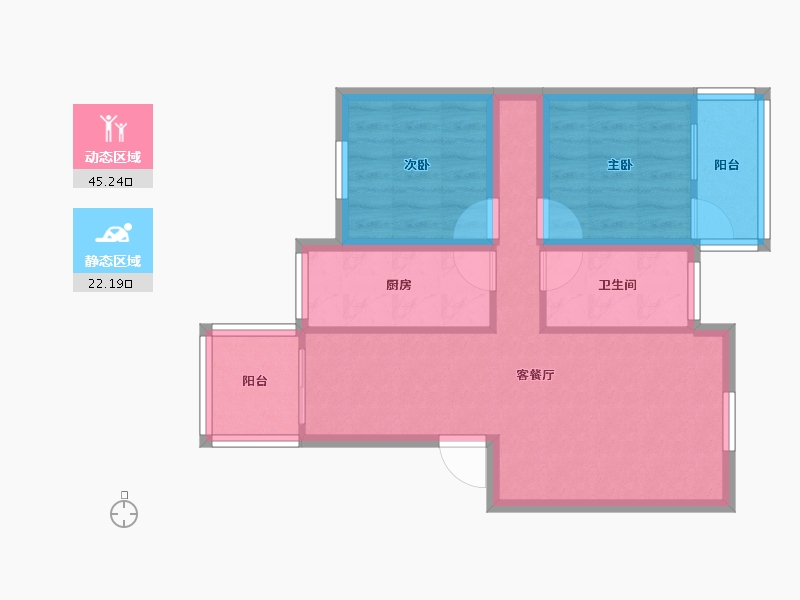 广东省-深圳市-文锦渡海关三院生活区-59.31-户型库-动静分区