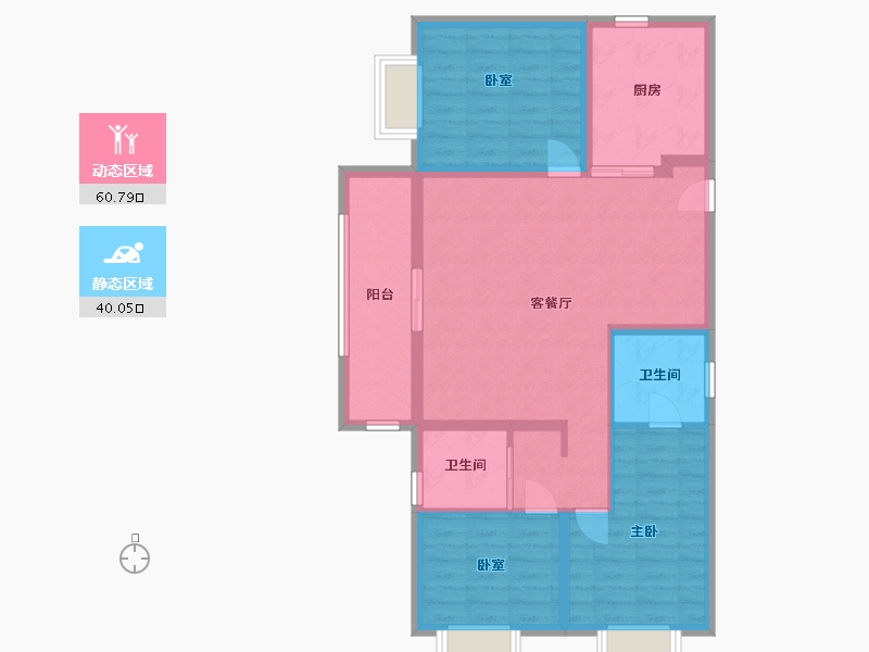 河南省-郑州市-碧桂园天悦-90.00-户型库-动静分区