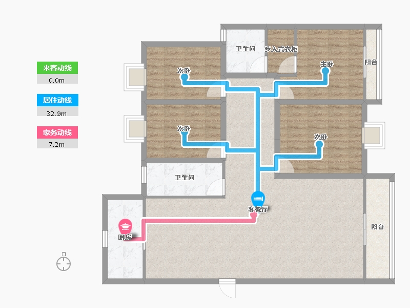 广东省-深圳市-浪琴屿花园-124.57-户型库-动静线