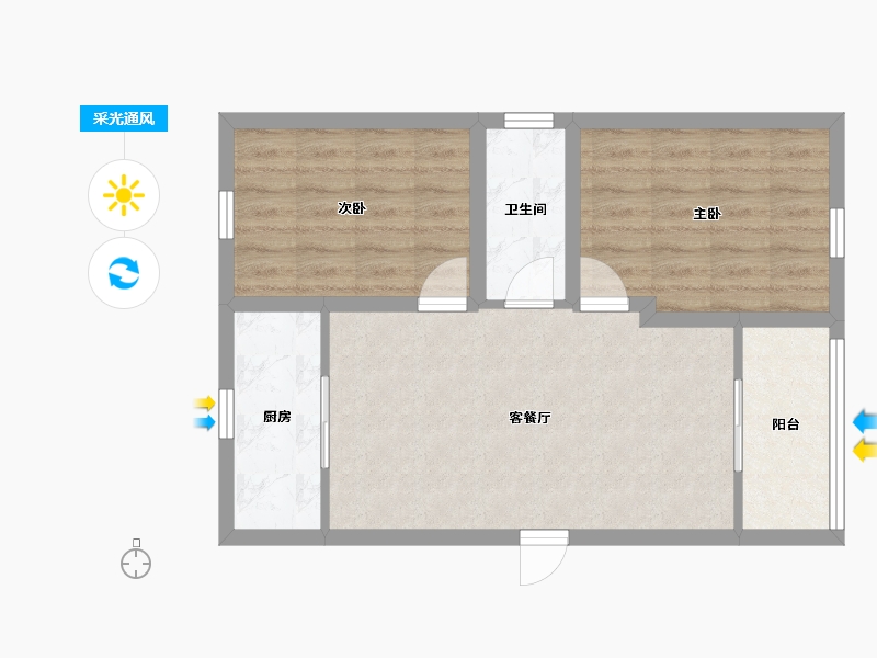 广东省-深圳市-学林雅院-60.36-户型库-采光通风