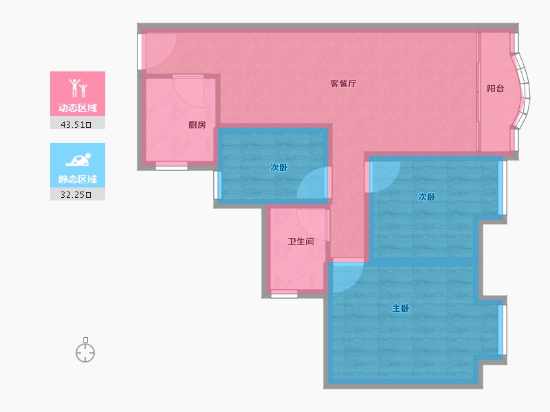 广东省-深圳市-龙祥苑-66.85-户型库-动静分区