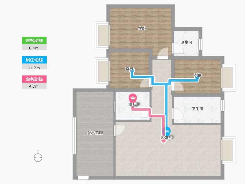 广东省-深圳市-鼎太风华(六期)-98.70-户型库-动静线