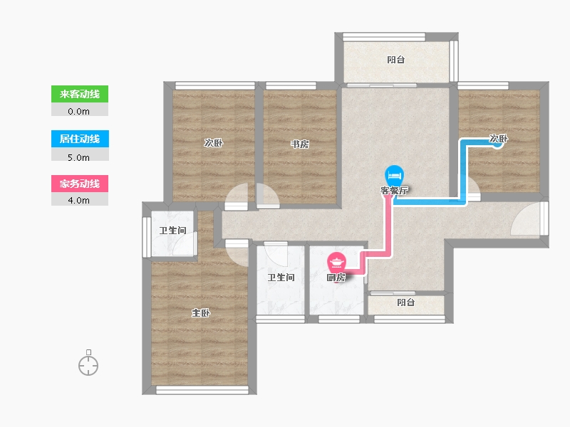 广东省-深圳市-万科翰邻城-70.87-户型库-动静线