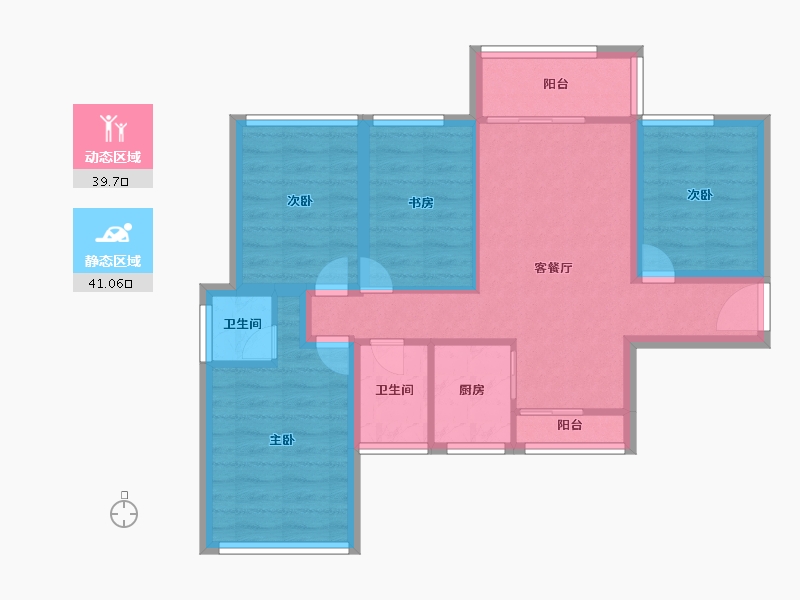 广东省-深圳市-万科翰邻城-70.87-户型库-动静分区