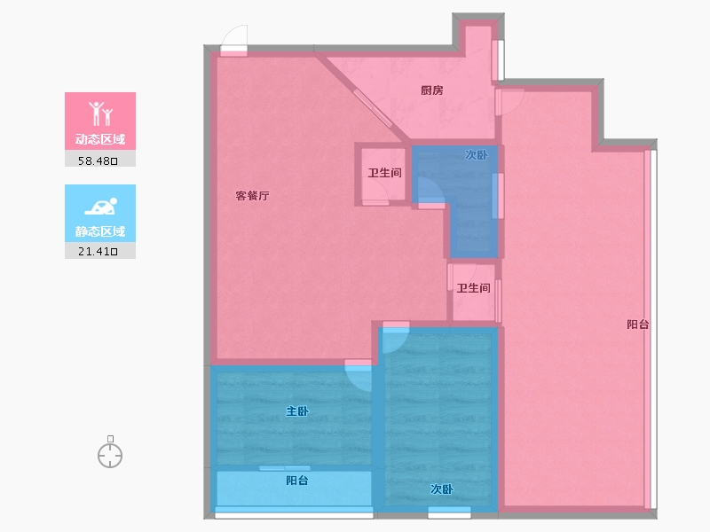 广东省-深圳市-欧景城-67.20-户型库-动静分区