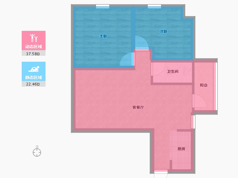 广东省-深圳市-新一代国际公寓-53.07-户型库-动静分区