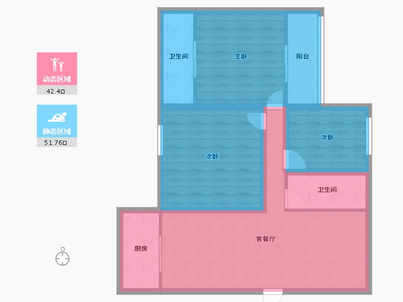 广东省-深圳市-左庭右院(南区)-83.78-户型库-动静分区