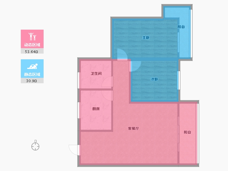 广东省-深圳市-太子山庄-75.83-户型库-动静分区