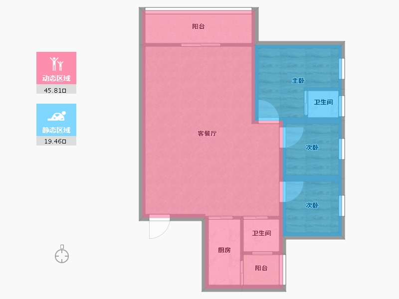 广东省-深圳市-鸿洲新都-57.92-户型库-动静分区