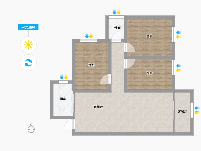 广东省-深圳市-华盛盛荟-72.32-户型库-采光通风