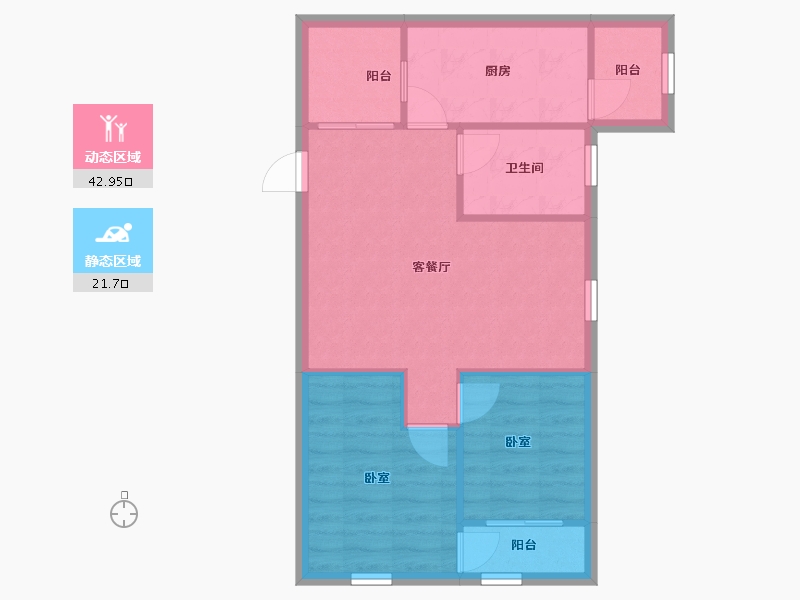 广东省-深圳市-南景苑大厦-58.39-户型库-动静分区