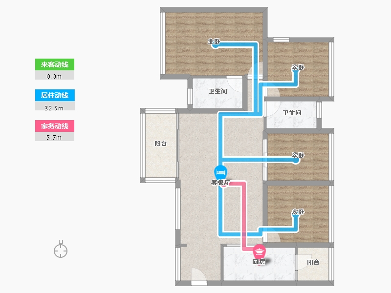 广东省-深圳市-万科麓城二期-94.65-户型库-动静线