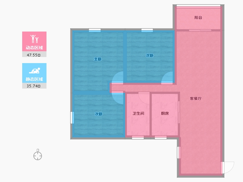 广东省-深圳市-晶品居-73.80-户型库-动静分区