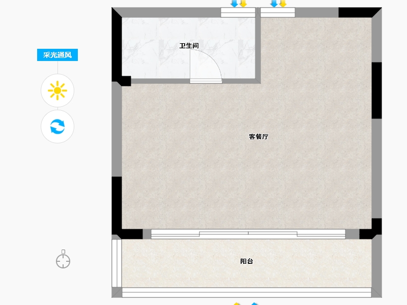 浙江省-台州市-云樾玖溪-40.00-户型库-采光通风