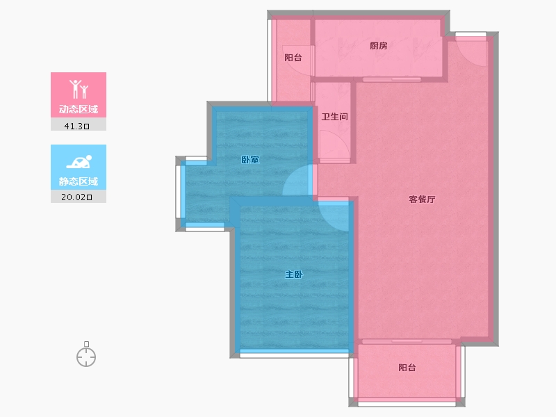 广东省-深圳市-中海怡美山庄-54.34-户型库-动静分区