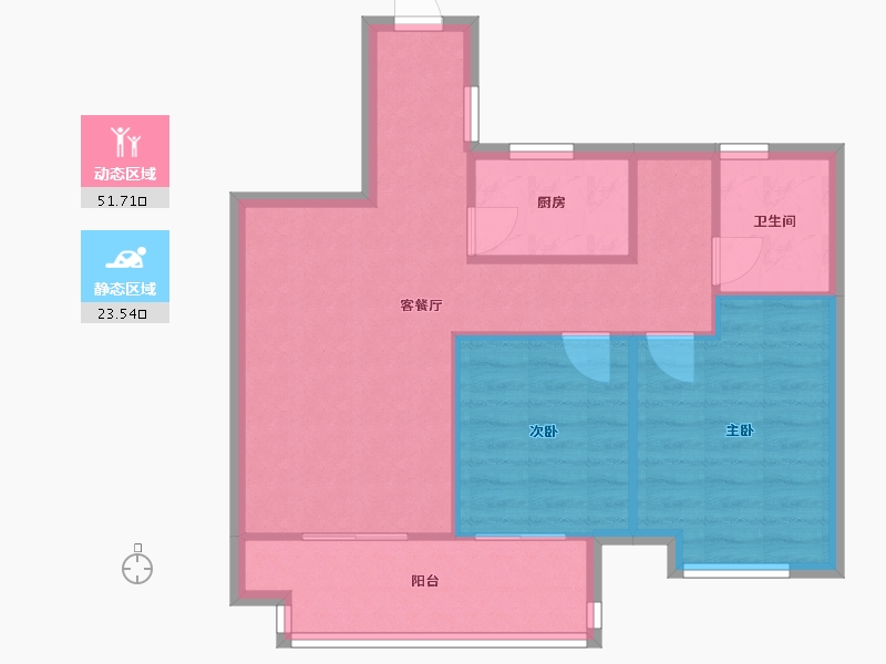 浙江省-湖州市-太湖健康城观澜苑-65.99-户型库-动静分区