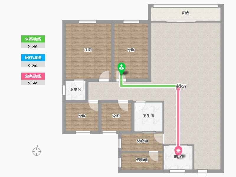 广东省-深圳市-金景豪苑-136.11-户型库-动静线