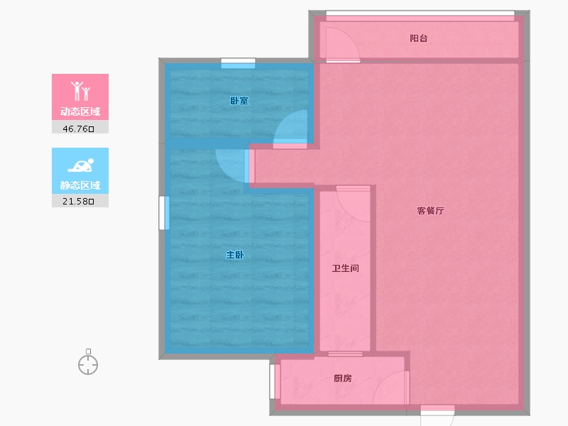 广东省-深圳市-阅山华府-60.74-户型库-动静分区