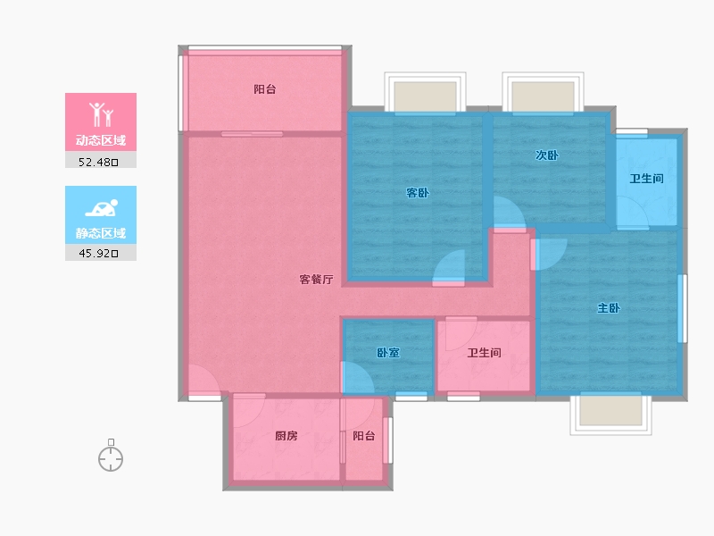 广东省-深圳市-南新苑-87.24-户型库-动静分区