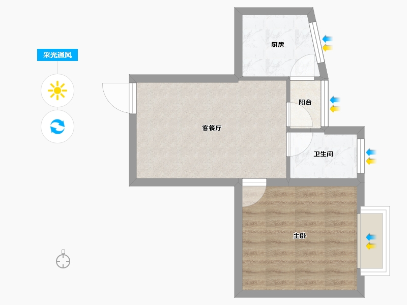 广东省-深圳市-中润大厦-38.72-户型库-采光通风