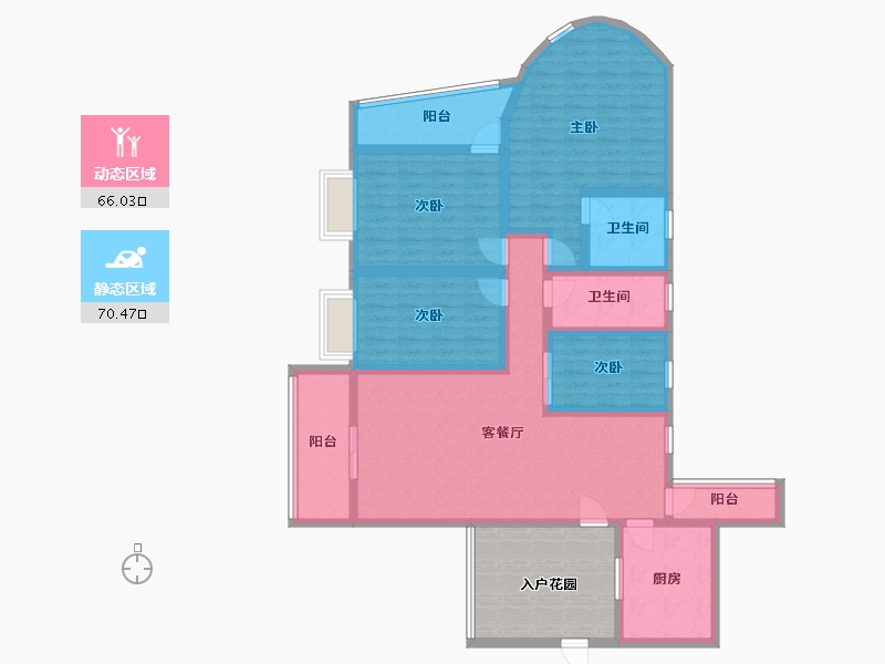 广东省-深圳市-金泓凯旋城-133.21-户型库-动静分区