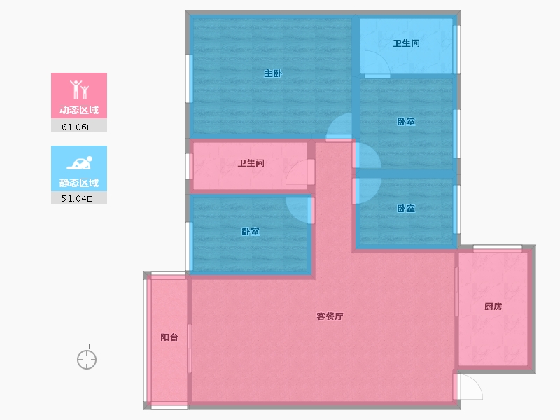 广东省-深圳市-中南花园-99.91-户型库-动静分区