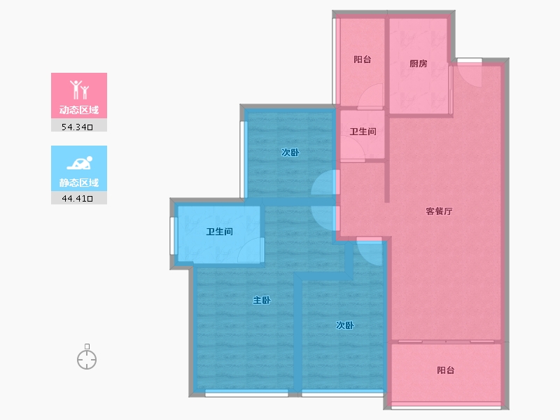 广东省-深圳市-华晖云门-88.05-户型库-动静分区