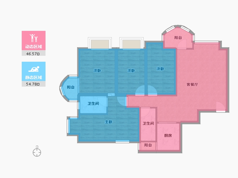 广东省-深圳市-星海名城（二期）-89.53-户型库-动静分区