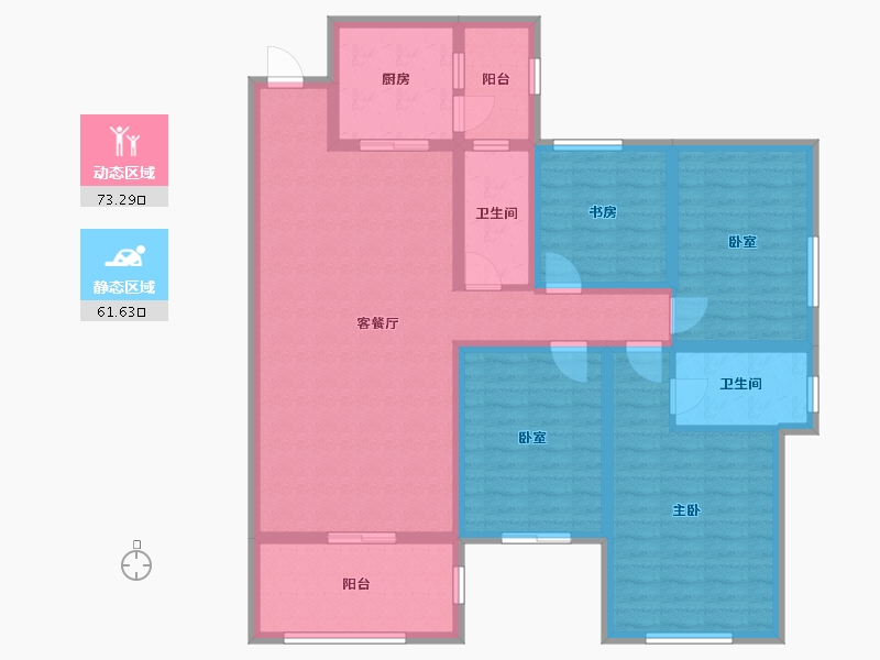 广西壮族自治区-贺州市-贺江幸福里-120.00-户型库-动静分区