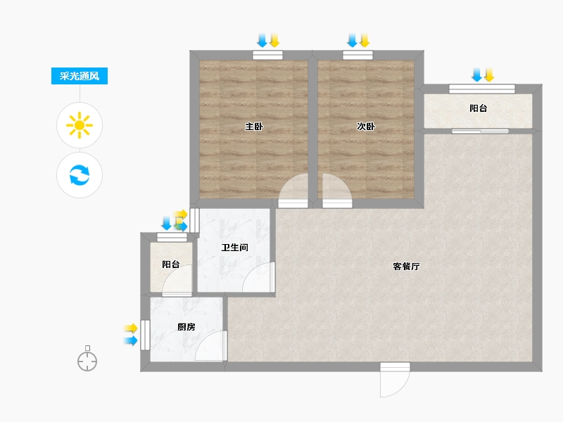 广东省-深圳市-天源大厦-67.77-户型库-采光通风