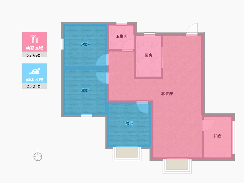 广东省-深圳市-合正汇一城-73.98-户型库-动静分区