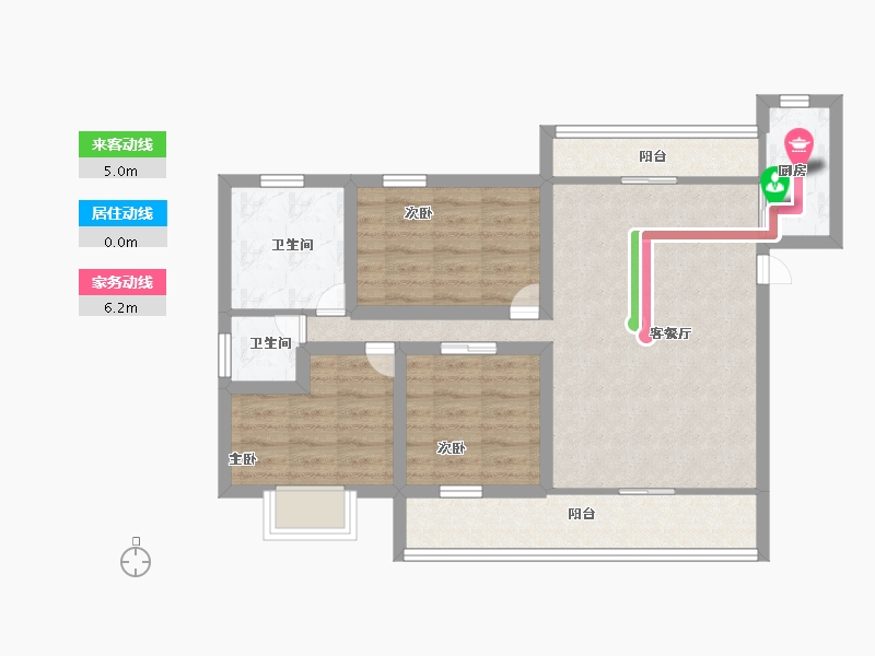 广东省-深圳市-后海花园-72.00-户型库-动静线