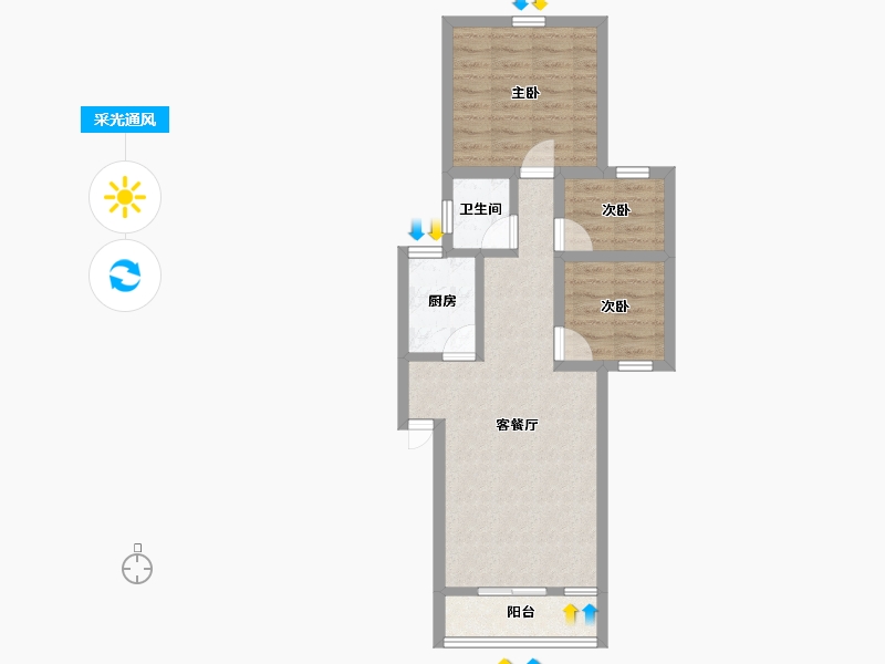 广东省-深圳市-御海新苑-56.00-户型库-采光通风