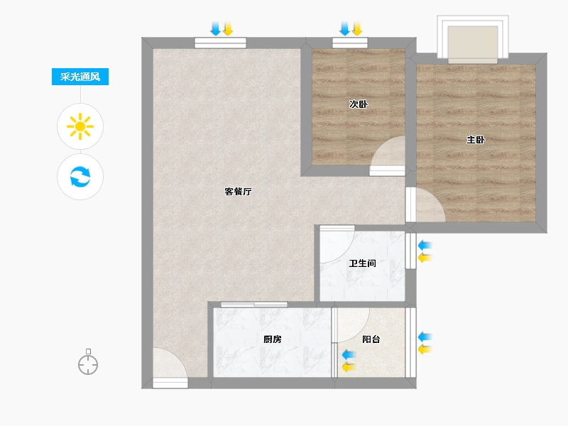 广东省-深圳市-百富大厦-49.51-户型库-采光通风