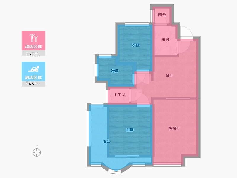 广东省-深圳市-英伦名苑(三期)-45.73-户型库-动静分区