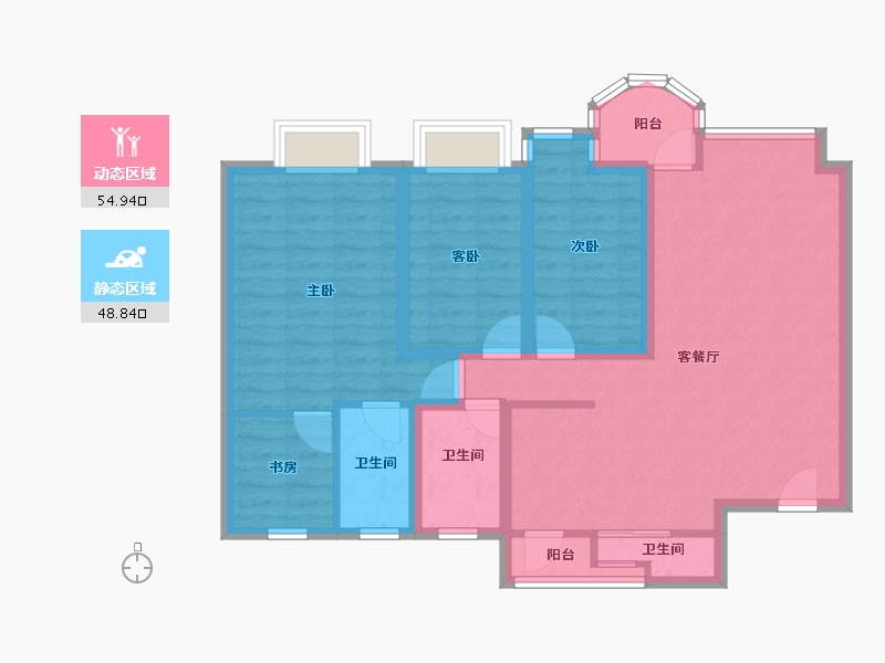 广东省-深圳市-星海名城（二期）-92.20-户型库-动静分区