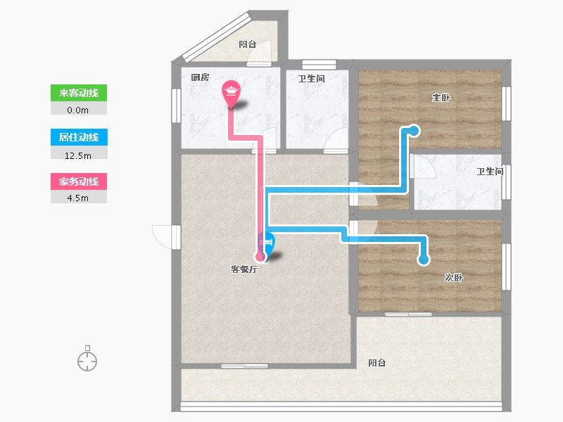 广东省-深圳市-山水情家园-65.99-户型库-动静线