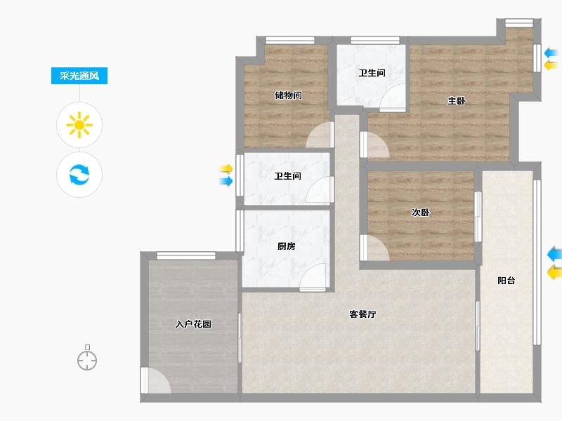 广东省-深圳市-宏发领域-94.68-户型库-采光通风