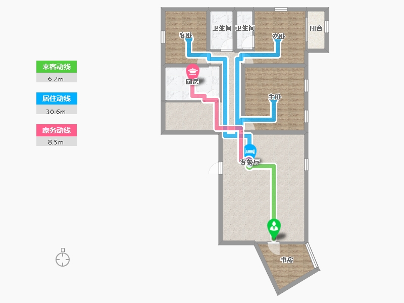 广东省-深圳市-后海花园-110.50-户型库-动静线