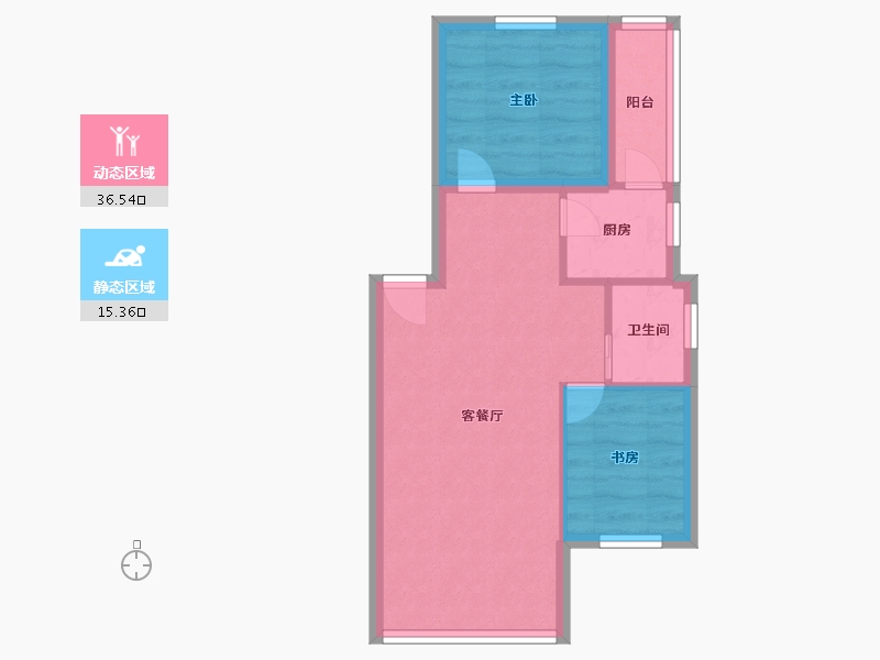 广东省-深圳市-前海花园-45.98-户型库-动静分区