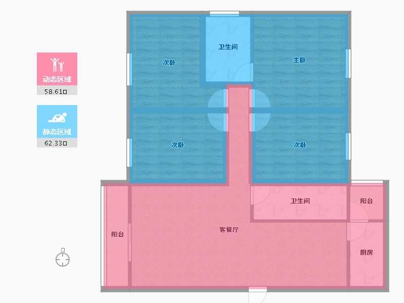 广东省-深圳市-新龙岗花园-107.75-户型库-动静分区