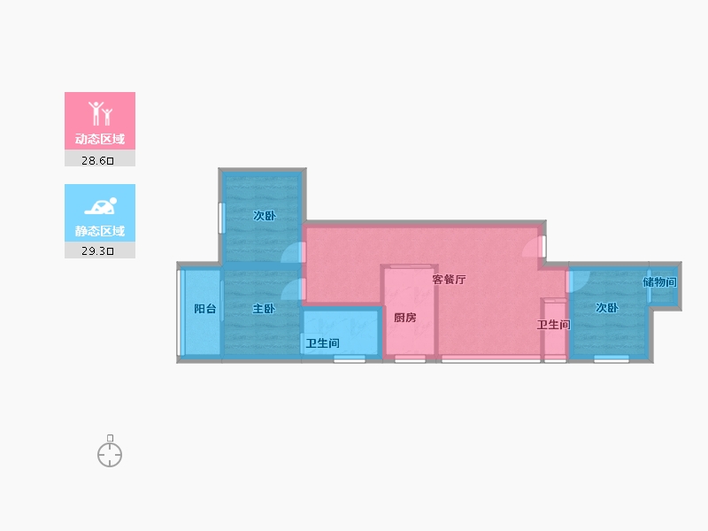 广东省-深圳市-大冲新城花园-49.99-户型库-动静分区